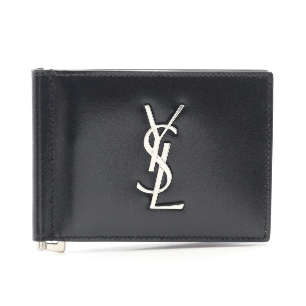 Saint Laurent Monogram Bifold Wallet Leather Black